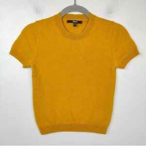 Quince Golden Yellow Short Sleeve Cashmere Top
